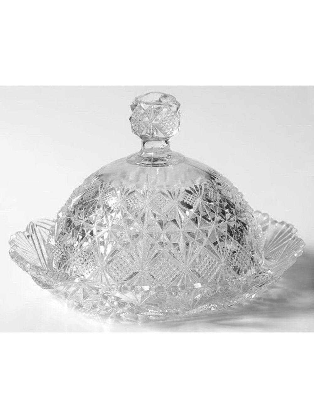 Antique, EAPG Butter Dish w/lid, McKee & Brothers IHC (OMN) a/k/a Teutonic, 1894
